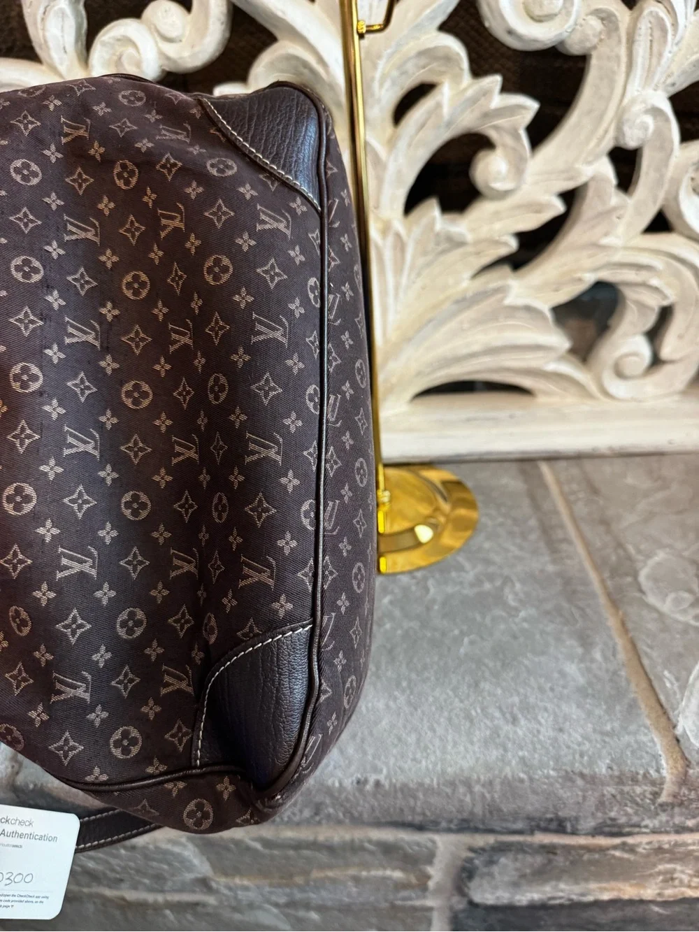 Louis Vuitton Monogram Minilin Shoulder Hobo in Dark Brown with COA